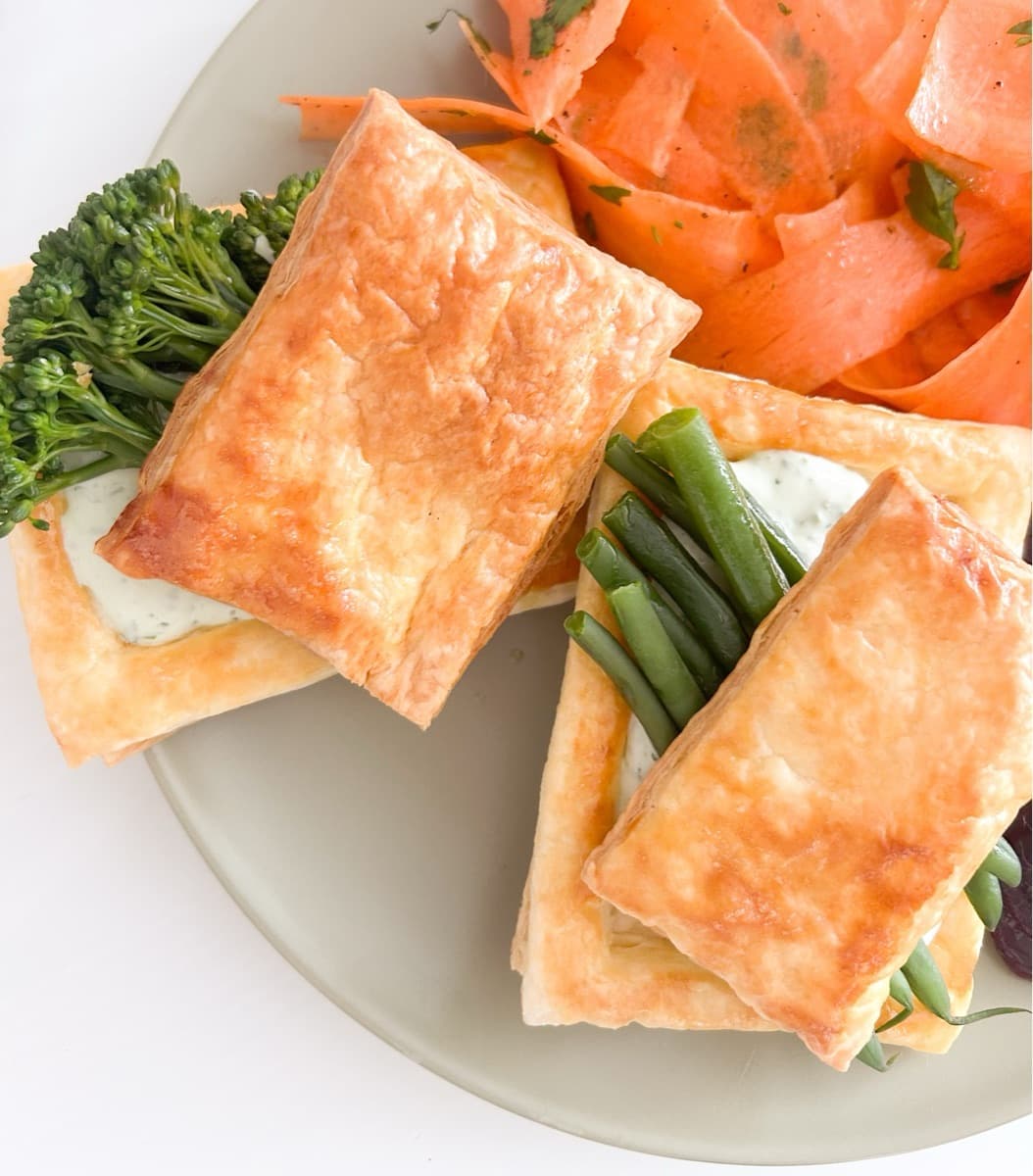 Broccolini & Green Bean Puff Pastry Tarts