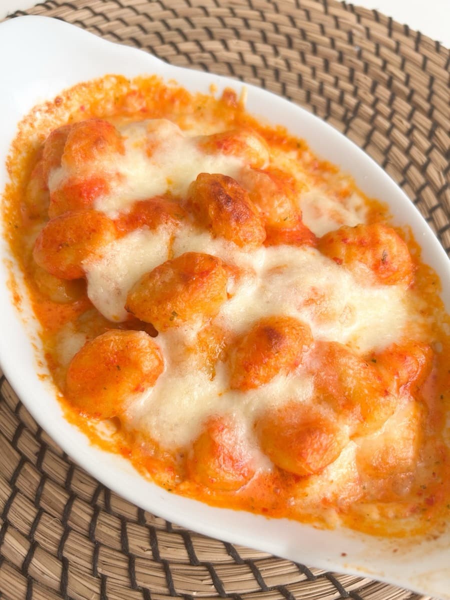Gnocchi alla Sorrentina with Red Pepper Sauce